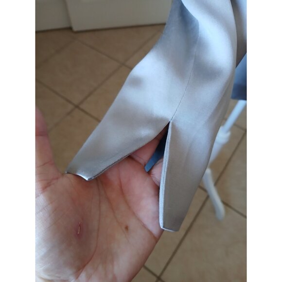 Talbots Women's Blazer Silk Blend Grey Size 8 Office Career - Picture 7 of 16